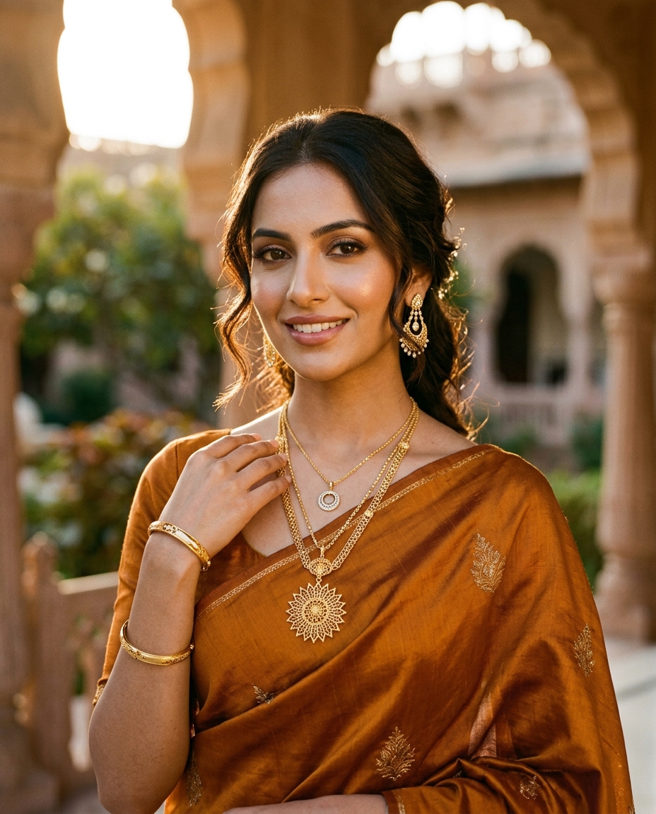 Golden hour glow hits different when your jewellery is 100% water resistant ✨ Tap to shop the look.